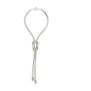 Fabiana Filippi Silver Rep T-Bar Knut Halsband Gray, Dam