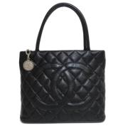 Chanel Vintage Pre-owned Laeder totevskor Black, Dam