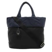 Prada Vintage Pre-owned Tyg totevskor Blue, Dam