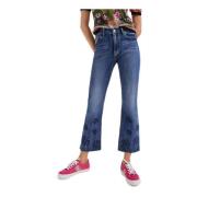 Desigual Blå Denim Dragkedja Jeans Kvinnor Vår/Sommar Blue, Dam