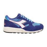 Diadora Blå Läder Sportiga Sneakers med Gummisula Blue, Dam