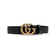 Gucci Svarta Läderbälten Black, Herr