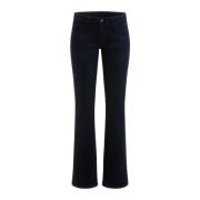 Guess Mörk Denim Straight Leg Byxor Blue, Dam