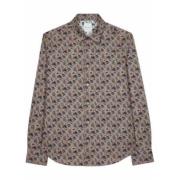 Paul Smith Thistleberry Blommig Taupe Skjorta Multicolor, Herr