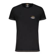 Aeronautica Militare Konvertibel T-shirt Svart Kortärmad Logo Black, H...