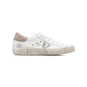 Philippe Model Glitter Finish Low-Top Sneakers White, Dam