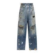 Vetements Jeans med Distressed Effekt Blue, Herr