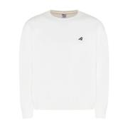 Autry Vit Logo Patch Sweatshirt White, Herr