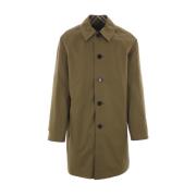 Burberry Reversible Trench Coat Check Print Green, Herr