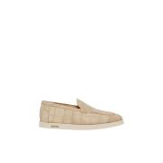 Max Mara Loafers med Krokodiltextur Beige, Dam