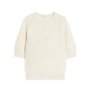 Max Mara Elegant Crewneck Stickat Beige, Dam