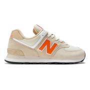 New Balance Klassiska Sneakers med Läderöverdel Beige, Dam