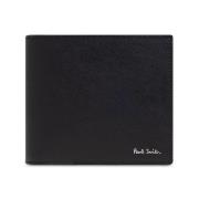 Paul Smith Svart Läder Bi-Fold Plånbok Black, Herr