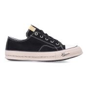 visvim Svart Canvas Låg-Top Sneakers Black, Herr