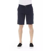 Baldinini Elegant Bermuda Shorts i Blå Blue, Herr