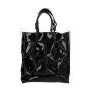 Innerraum Vinyl Tote Bag med Svart Hardware Black, Dam