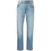 Gucci Blå Eco-Bleached Tapered Jeans Blue, Herr