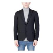 Mulish Klassisk Svart Blazer med Reverskrage Black, Herr