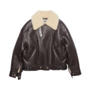 Acne Studios Leather Jackets Brown, Dam