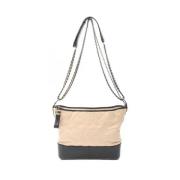 Chanel Vintage Pre-owned Laeder axelremsvskor Beige, Dam