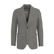 Circolo 1901 Herringbone Mönstrad Blazer med Bröstficka Gray, Herr