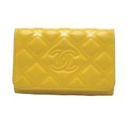 Chanel Vintage Pre-owned Laeder plnbcker Yellow, Dam