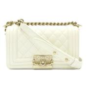 Chanel Vintage Pre-owned Laeder axelremsvskor White, Dam