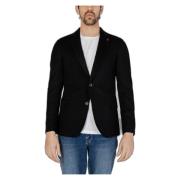 Mulish Stilig Svart Button-Up Blazer Black, Herr