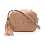 Gucci Vintage Pre-owned Laeder axelremsvskor Beige, Dam