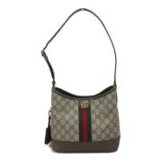 Gucci Vintage Pre-owned Canvas axelremsvskor Beige, Dam