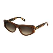 Just Cavalli Brun Acetat Solglasögon med Bruna Linser Brown, Dam