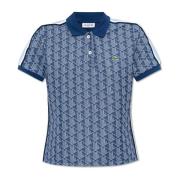 Lacoste Polo med monogram Blue, Dam