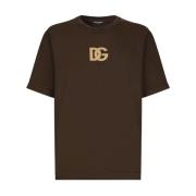 Dolce & Gabbana Casual Bomull T-shirt för Män Brown, Herr