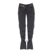 Alexander McQueen Jeans med snören Gray, Dam