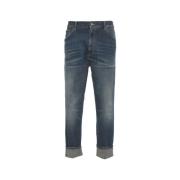 Dondup Upprullade muddar Löst passande Jeans Blue, Herr