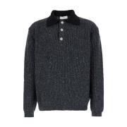 Dunst Rugby Wool Mix Sweater i Grå Gray, Herr