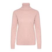 Saint Tropez Ash Rose Rollneck Sweater Pink, Dam