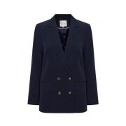 My Essential Wardrobe Baritone Blue Oversized Blazer Blue, Dam