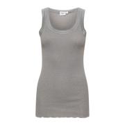 Saint Tropez MayaSZ Tank Top Mist Grey Melange Gray, Dam