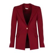 Liu Jo Klassisk Figursydd Blazer Red, Dam