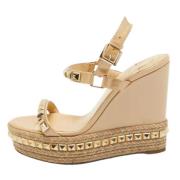 Christian Louboutin Pre-owned Pre-owned Laeder sandaler Beige, Dam