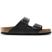 Birkenstock Klassisk Unisex Sandal i Oljat Läder Black, Herr