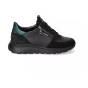 Mephisto Ergonomisk bred passform dam sneakers - svart Black, Dam