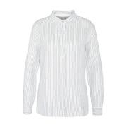 Barbour Chambray Stripe Linneskjorta White, Dam