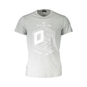 Diesel Grå kortärmad rund hals t-shirt Gray, Herr