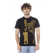 Cavalli Class Logo Print Kortärmad T-shirt Black, Herr