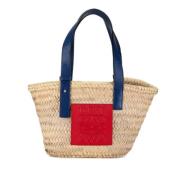 Loewe Pre-owned Pre-owned Raffia totevskor Beige, Dam