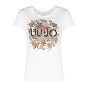 Liu Jo Klassisk Rund Hals T-shirt White, Dam