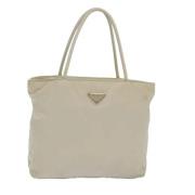 Prada Vintage Pre-owned Nylon totevskor Beige, Dam