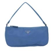 Prada Vintage Pre-owned Nylon necessrer Blue, Dam